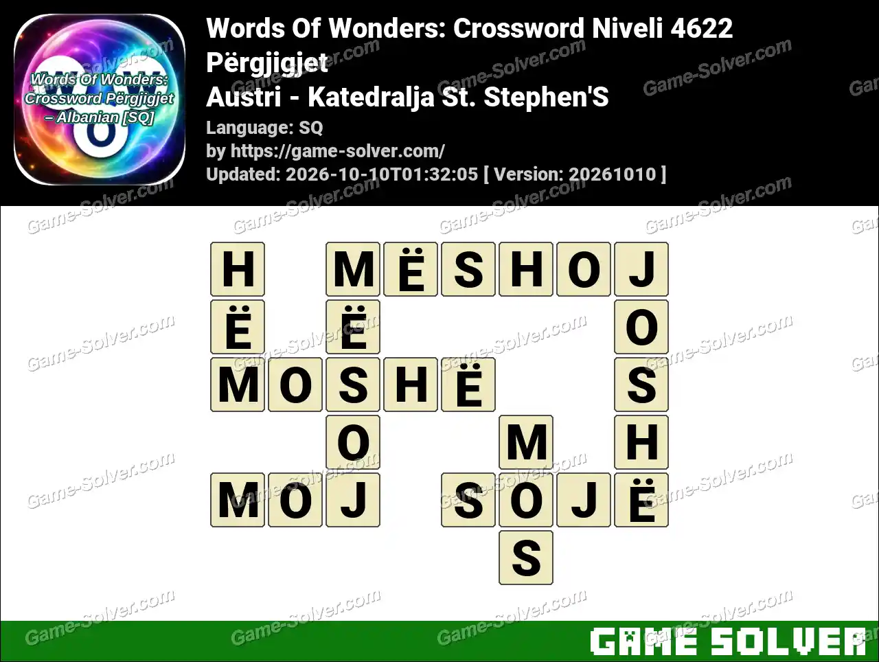 Words Of Wonders: Crossword Niveli 4622 Përgjigjet – Austri – Katedralja St. Stephen’S